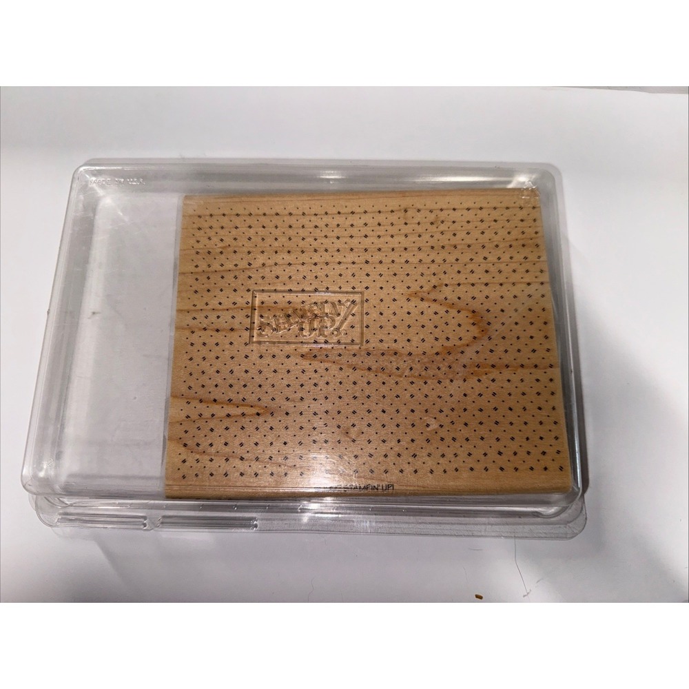Stampin' Up! PETITE PRINT Wood‎ Mounted Rubber Stamp New - Retired!